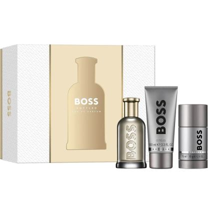 Hugo Boss Bottled Парфюмна Вода  100 мл + Душ Гел 100 мл + Деостик 75 мл –Подаръчен Комплект за Мъже