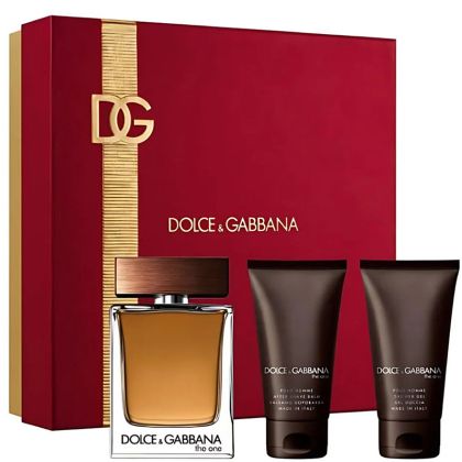 Dolce Gabbana The One Тоалетна Вода 100 мл + Душ Гел 50 мл + Афтършейв Балсам 50 мл – Подаръчен Комплект  за Мъже