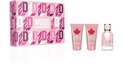 Dsquared Wood For Her Тоалетна Вода  50 мл + Лосион за Тяло 50 мл + Душ Гел 50 мл – Подаръчен Комплект за Жени