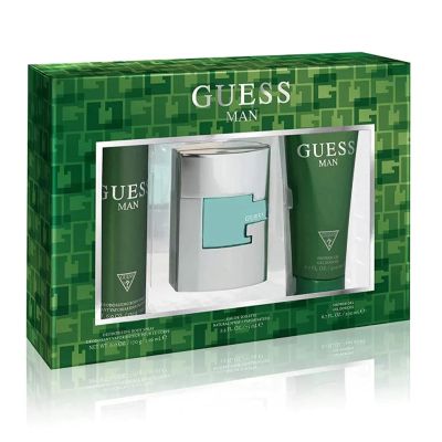 Guess Green Тоалетна Вода  75 мл + Душ Гел 200 мл + Спрей за Тяло 226 мл - Подаръчен Комплект за Мъже