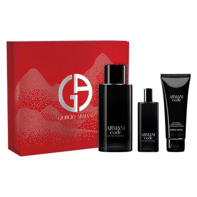 Armani Code Тоалетна Вода  125 мл + Душ Гел 75 мл + 15 мл – Подаръчен Комплект за Мъже